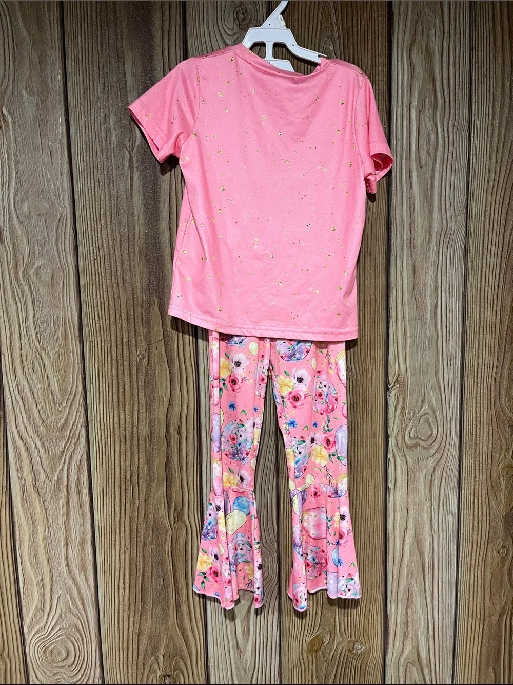 Kids Hoppy Easter flare pants set